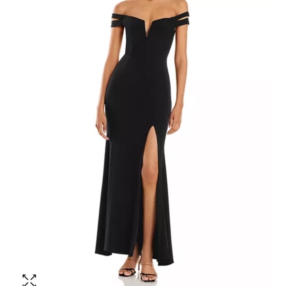 Aqua Off-The-Shoulder Gown- never worn- still has tags! - Picture 1 of 3